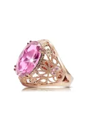 Ring Vintage style Amethyst Original Vintage 14K Rose Gold vrc074r